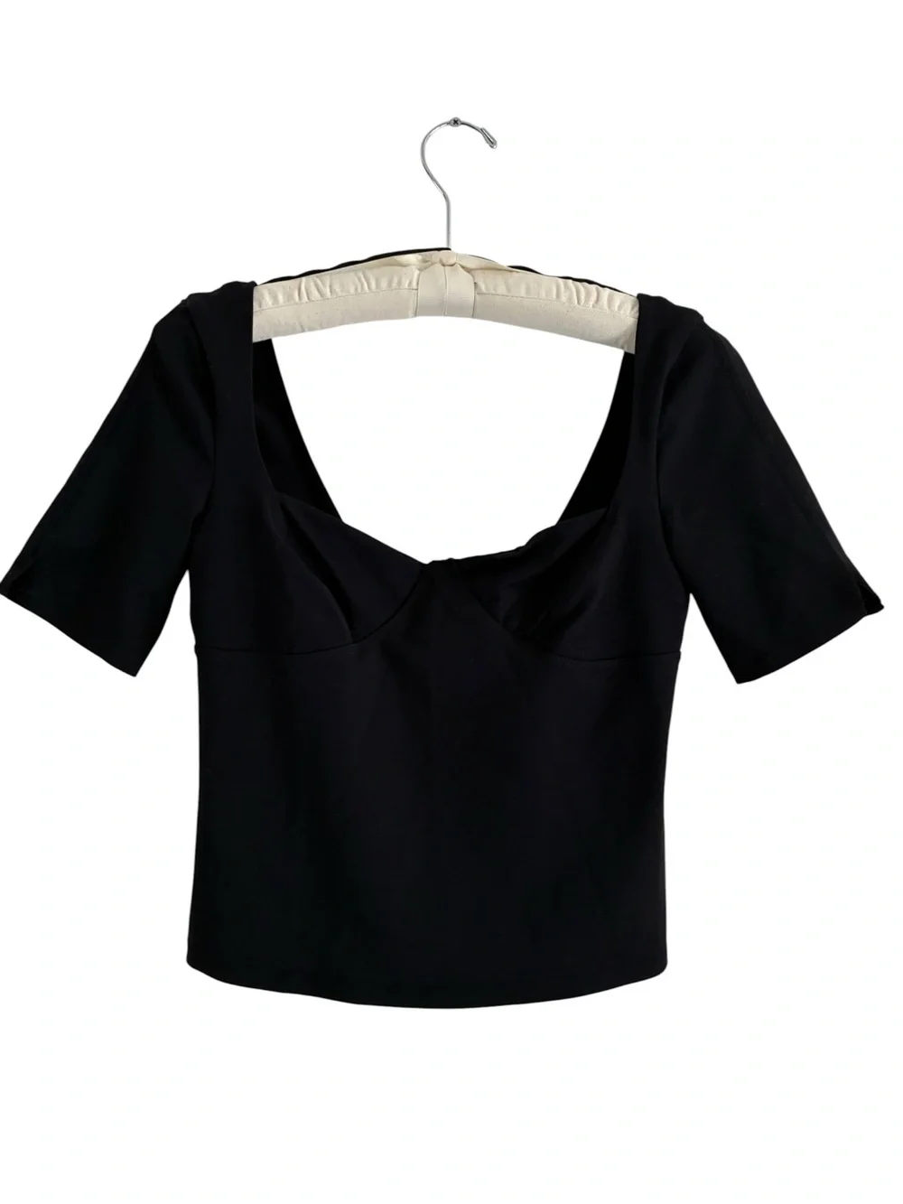 Free People Just Looking Bustier Crop Top Black Size M
